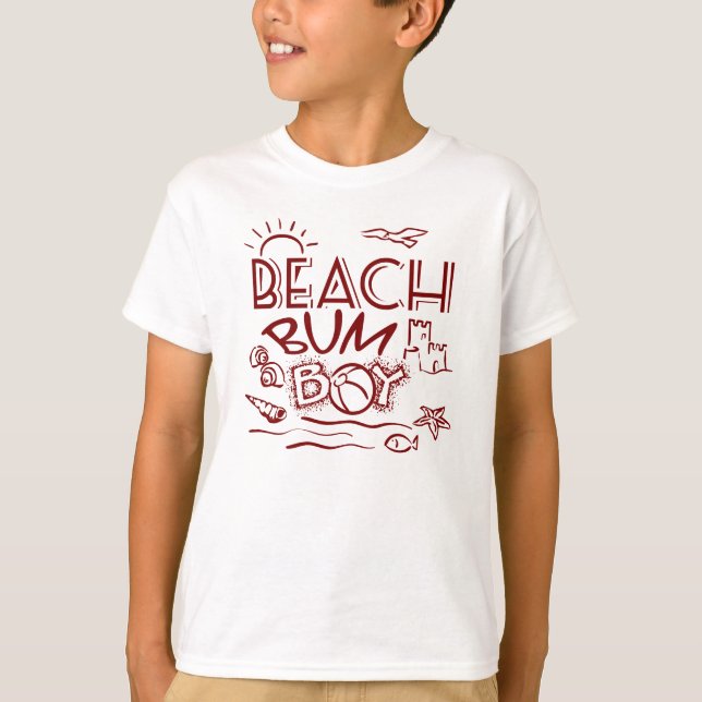 Retro Beach Bum Boy Tröja (Framsida)