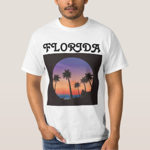 RETRO BEACH FLORIDA HANDFLATAN TRÄD T-Shirts