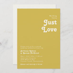 Retro Beach   Guld Ingenting Finare Bröllop Inbjudningar