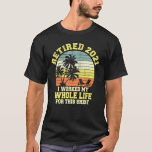Retro Beach Handflatan Träd Beer Vin Prestige Worl T Shirt
