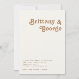 Retro Beach | Hela Elfenbenskusten i ett Bröllop Inbjudningar