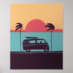 Retro Beach Life - Sommaren Äventyr Poster