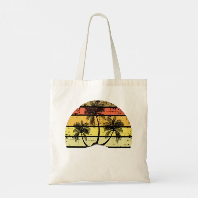 Retro Beach Life Tygkasse (Baksida)
