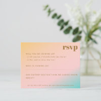 Retro Beach Pastel Gradient Unik webbplats Bröllop