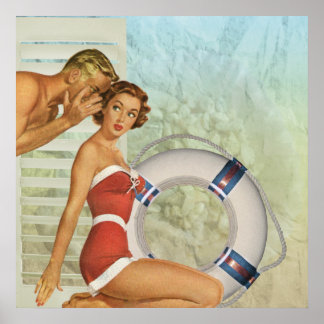 Retro Beach Pin-up Vintage Stil Poster
