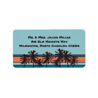 Retro Beach-Returetiketter Adressetikett