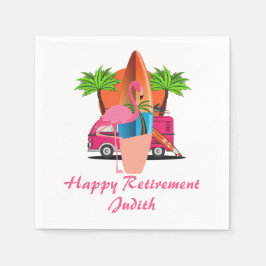 Retro Beach Surf Theme Retirement Party Pappersservett