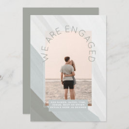 RETRO Beach Vibe Bröllop Stationery PHOTO Inbjudningar