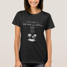Retro Beach Vibe Glad Smiley T-shirt - Rolig Humor