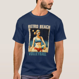 Retro Beach Volleyball T Shirt