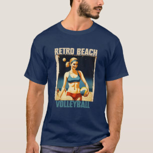 Retro Beach Volleyball T Shirt