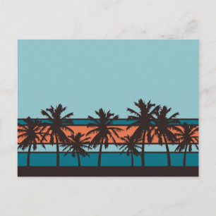 Retro Beach-vykort Vykort