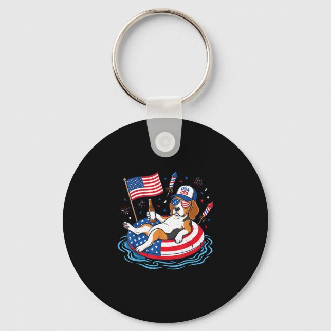 Retro beagle öl usa 250-årsjubileum 4:e nyckelring (Framsida)