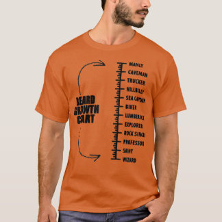 Retro Beard-tillväxtdiagram i Manar Manar 2 T Shirt