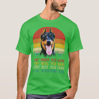 Retro Beauceron Varje Snack Du Gör Varje Måltid Yo T Shirt