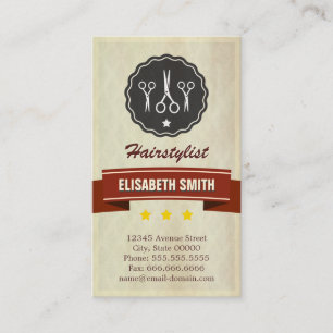 Retro Beauty Salon - Hair Stylist Visitkort