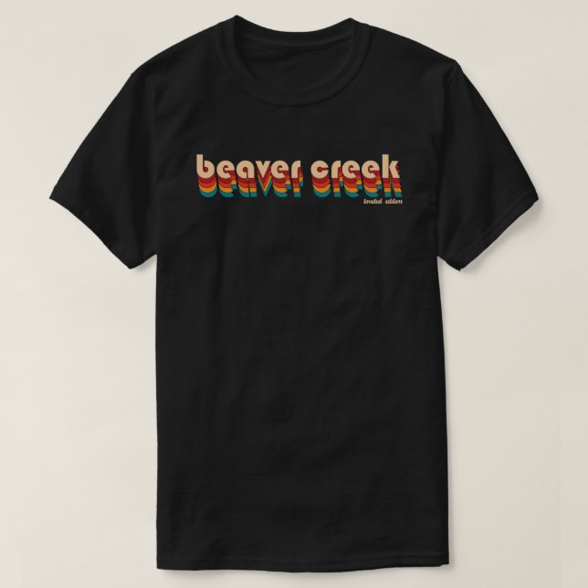 Retro Beaver Bäck Ski Äventyr T Shirt (Design framsida)