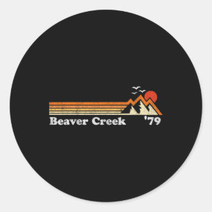 Retro Beaver Creek Ski Resort Colorado Snowboard S Runt Klistermärke
