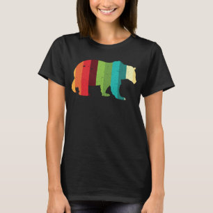 Retro bedrövad mammabjörn t shirt