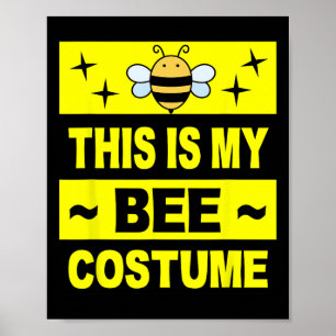 Retro Bee Costume Women Cute Vuxen Kids Manar Poster