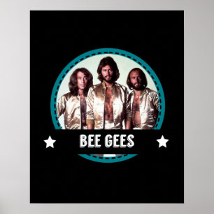 Retro Bee Gees Band 70 s Tribute-ikoner Poster