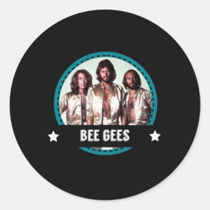Retro Bee Gees Band 70 s Tribute-ikoner Runt Klistermärke
