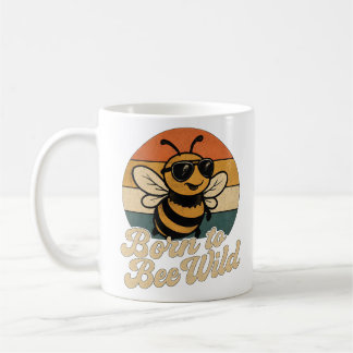 Retro Bee Sunglasses Born to Bee Vild Kaffemugg