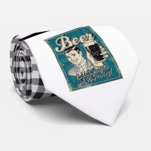 Retro Beer Necktie Slips