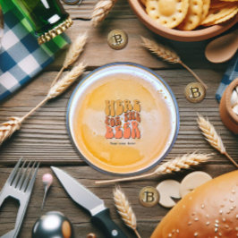 Retro Beer Taste Party Underlägg Papper Rund