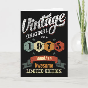 Retro Begränsad Edition-födelsedagskort för honom Kort