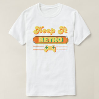 Retro Behåll Det Gaming Typografi Design T Shirt