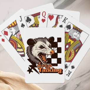 Retro Behålla Talking Feral Possum: Arg Vild Anima Casinokort