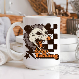 Retro Behålla Talking Feral Possum: Arg Vild Anima Kaffemugg