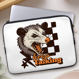 Retro Behålla Talking Feral Possum: Arg Vild Anima Laptop Fodral