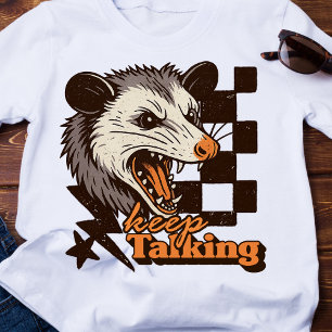 Retro Behålla Talking Feral Possum: Arg Vild Anima T Shirt