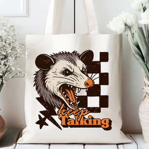Retro Behålla Talking Feral Possum: Arg Vild Anima Tygkasse