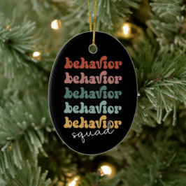 Retro Behavior Squad Behavioral Therapist Julgransprydnad Keramik