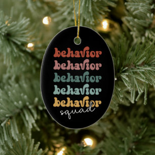 Retro Behavior Squad Behavioral Therapist Julgransprydnad Keramik