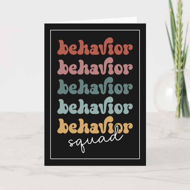 Retro Behavior Squad Behavioral Therapist Kort (Framsida)