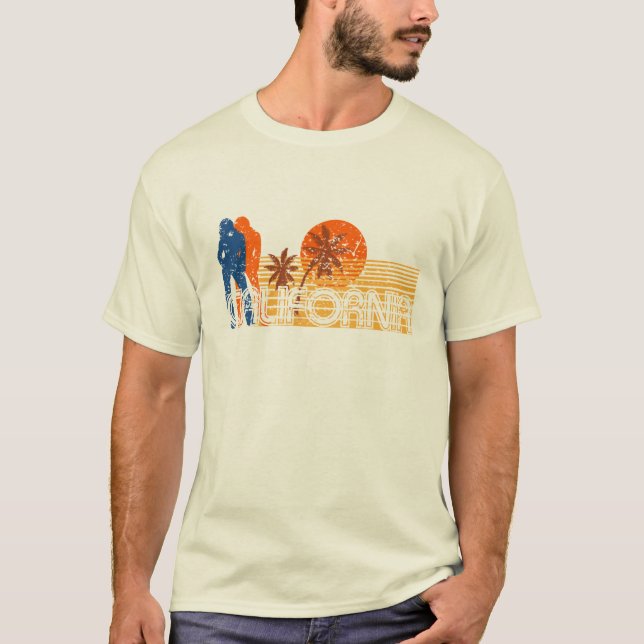 Retro bekymrad utslagsplats för surfa för tee (Framsida)