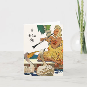 Retro Belated Birthday Oops Card Cards jag sprängd Kort