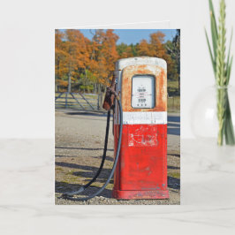 Retro-benolinpumpen Födelsedag Kort