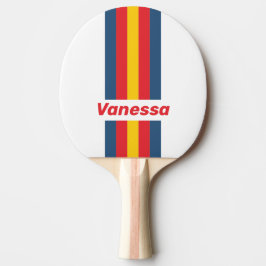 Retro Berg Randiga med namn Pingisracket