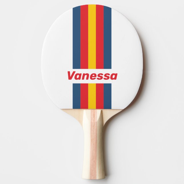 Retro Berg Randiga med namn Pingisracket (Framsidan)
