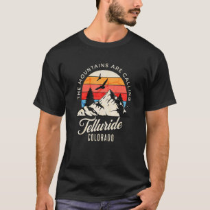 Retro Bergen kallar Telluride Colorado T Shirt