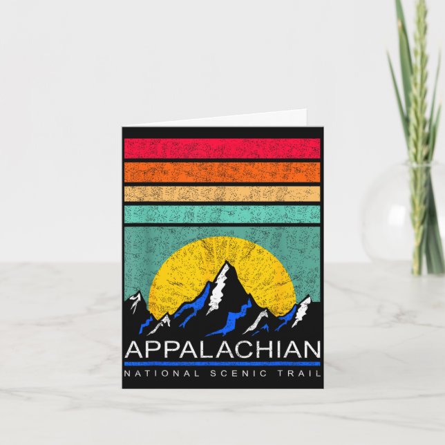 Retro bergssilhuett Appalachian trail Kort (Framsida)