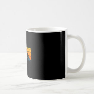 Retro bergssilhuett kaffemugg