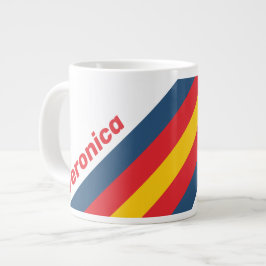 Retro Bergstrimmor med Namn Jumbo Mugg