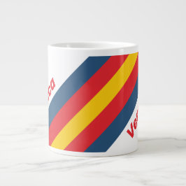 Retro Bergstrimmor med Namn Jumbo Mugg