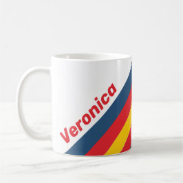 Retro Bergstrimmor med Namn Kaffemugg